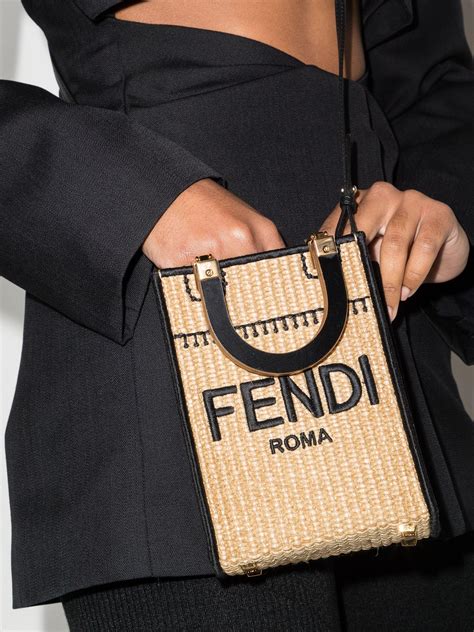 fendi straw bag|fendi black tote bag.